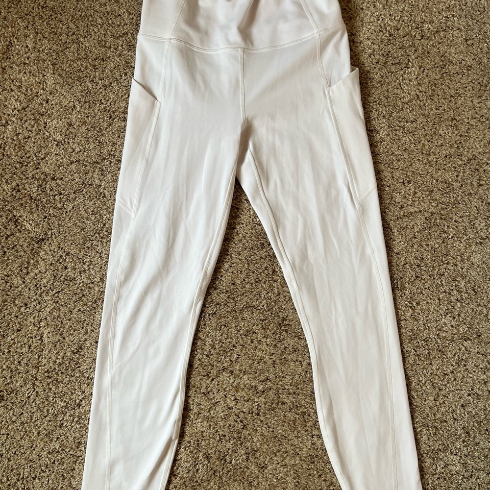Fabletics White High-Waisted Leggings